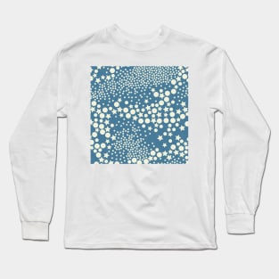 Galaxy Glam Geometry / Vintage Blue and Cream Shades Long Sleeve T-Shirt